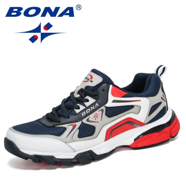 Boots Bona New Style Action en cuir Sneakers Men Trainers Zapatillas Hombre Chaussures Man Masculino Sports Chaussures de course confortables