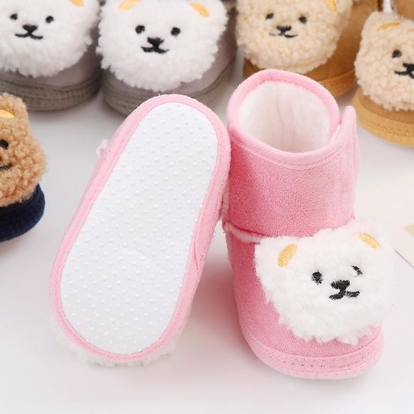 Boots Born Baby Cartoon Animal Animal Bottises de neige en peluche pour garçons Soft Soft Cherching Chaussures