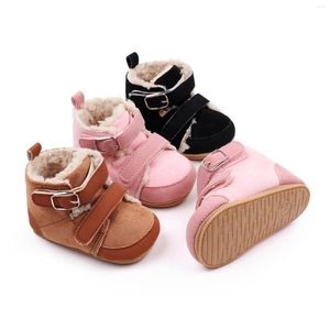 Bottes nées filles neige hiver mignon cheville chaud bébé chaussures de marche pour enfant en bas âge