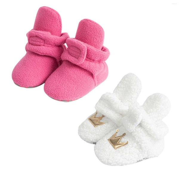 Botas Born Girls Invierno Color Sólido Tobillo Cálido Bebé Zapatos para caminar para niños pequeños 0-18M