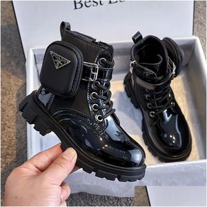 Boots Botines Kid Fashion Girl Shoe British Boot Boot Warm Plux Snow Snowproof non flip Gril Zapatos 231117 Drop Livrot Baby Kid Dhhxf