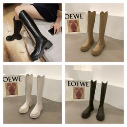 Bottes Marque Design Tabi Split Toe Chunky Talon Haut Femmes En Cuir Zapatos r Mode Automne Chaussures Botas