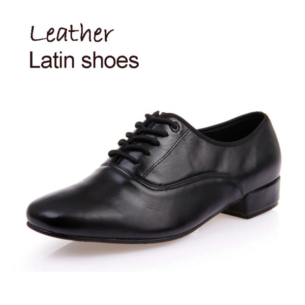 Bottes Brands Brand Professional Modern Men's Ball Room Tango Latin Dance Shoes Man Low Talon Généhes de chaussures de danse en cuir authentique Man