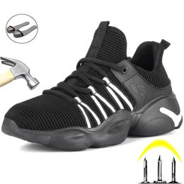 Boots Brand Safety Shoes Men Dropshipping Travail Chaussures Indestructible Work Sneakers Male Chaussures de travail Houstable Chaussures de sécurité Unisexe