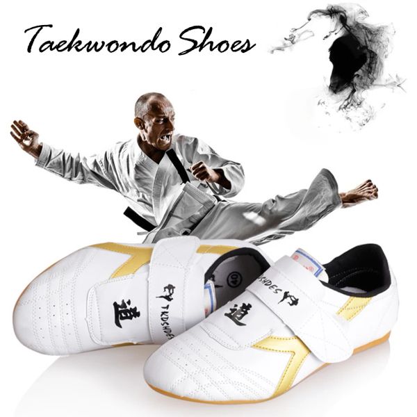 Bottes respirantes chaussures taekwondo blancs chaussures kung fu wushu taichi karate arts martiaux de lutte de lutte baskets