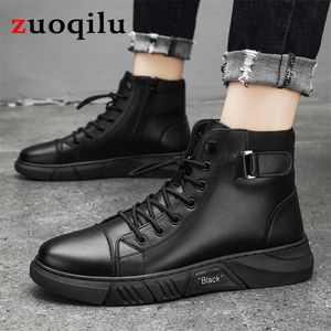 Boots British Motorcycle Boots Men Classic Leather Military Ankle Botas Hombre Outdoor Casual Sneakers Groothandel 221007