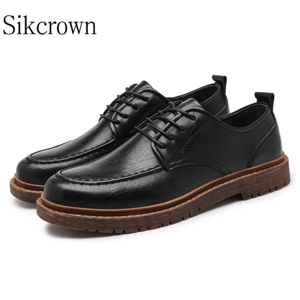 Boots marron noir extérieur hommes de randonnée chaussures de randonnée authentique en cuir automne news chaussures de chaussures brogue chaussures occasionnelles travail affaires baskets décontractées 45