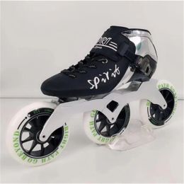 Bottes en fibre de carbone en ligne Speed Patines 3 4 roues Chaussures de course professionnelles pour marathon asphalte au sol