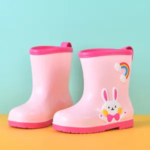 Boots Cartoons Chaussures pour enfants imperméables PVC Rubber Kids Enfants Rain Eau pour garçons Girls