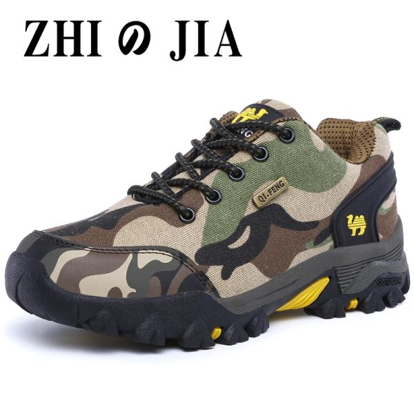 Bottes de chaussures de chaussures de chaussures de chaussures pour hommes de la mode non glissière Chaussures pour femmes Camouflage Camouflage Termères imperméables Chaussures de randonnée Train extérieur