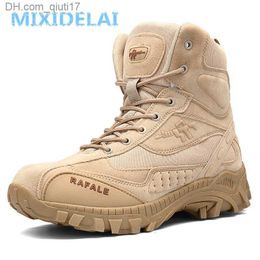Bottes en cuir militaire de marque de haute qualité pour hommes décontractés forces spéciales bottes tactiques de combat du désert pour hommes chaussures de plein air bottines Z230803