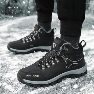 Boots Chaussures décontractées Tamion Sports hommes Hiver High Top Coton Randonnée extérieure Roule d'orteil