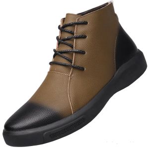 Boots Chelsea Boot Gerined Leather Men Shoe Style britannique en peluche Botte de botte courte Men Tende Platform Boot Zapato Para Hombres tenis masculino