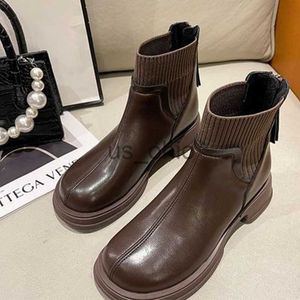 Boots Chelsea Boots Snow Women Shoes 2023 Winter Fashion Nieuwe trend Low Heels Ankle Sport Motorfiets Laarzen Casual Goth Chaussure Femme J230811