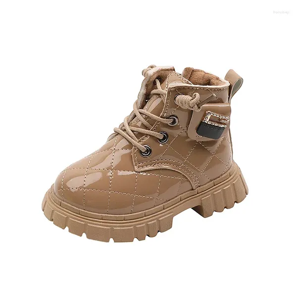 Botas niños tobillo primavera otoño bebé suela suave solo 2023 niños estilo británico cuero hermoso