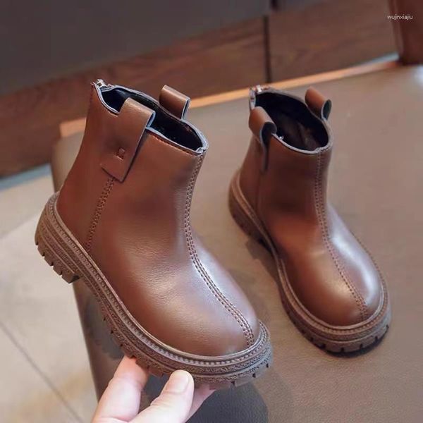 Bottes enfants automne hiver enfants armée 2023 garçons coréens courts britanniques pour enfants filles chaussures de neige