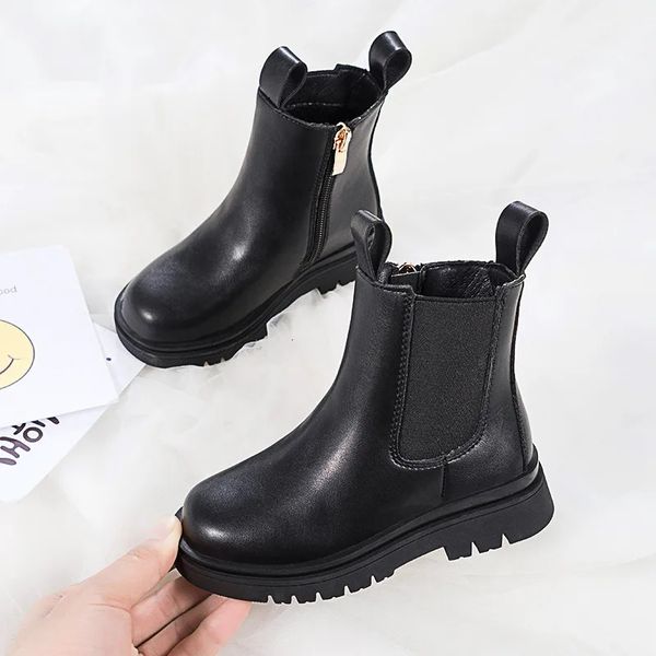 Botas Botas para niños Otoño Invierno Botas militares para niños Botas cortas coreanas para niños Botas británicas para niños Niñas Zapato de nieve 231127