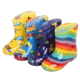Bottes enfants chaussures de pluie PVC mi-mollet bébé bottes de pluie enfants en caoutchouc garçons filles imperméable anti-dérapant bottes d'eau 231025