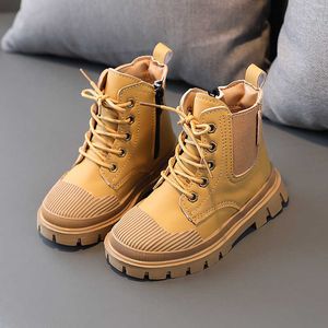 Boots Children's Ankle 2022 Autumn New Girls Boys Non-Slip Single Outdoor Winter Fashion Short Kids Shoes H454 T220928