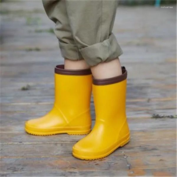 Bottes Bottes de pluie pour enfants Anti-saut garçons et filles chaussures de pluie en caoutchouc bébé dessin animé fille garçon imperméable