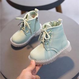 Boots Children's Riding 2024 Printemps Autumn Ankle Fashion Kids Girls Casual Shoes Top Quality Boys Baby Cuir