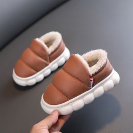 Bottes Pantoufles en coton épais doublées de laine d'hiver pour enfants bottes de neige imperméables et antidérapantes chaussures de bébé pour garçons et filles 230923