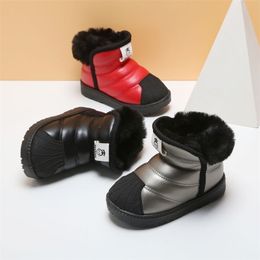 Bottes enfants chaussures pour hiver garçons décontracté neige antidérapant imperméable Sport de plein air Plus velours SXH002 221007