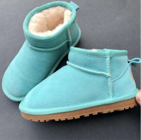 Bottes enfants chaussures filles cheville enfant en bas âge garçons Bot noir rose chaussure enfants botte de neige enfants peluche ultra mini antilope marron