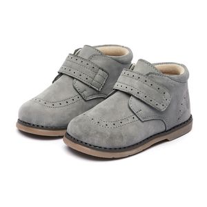 Laarzen kinderen schoenen retro kinderen cowhide arrivals herfst winter jongens meisjes echte lederen single klassiek Brits 220915