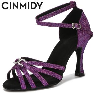 Boots Cinmidy New Hot Sells Sells Women Latin Dance Chaussures Tango Salsa Ballroom Professional Dancing Chaussures pour filles Talons de mariage pour femmes