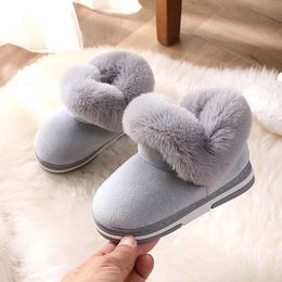 Bottes coton pantoufle peluche épaissie enfant chaussure pour fille bébé botte neige garçon intérieur chaleur Zapatos 231127