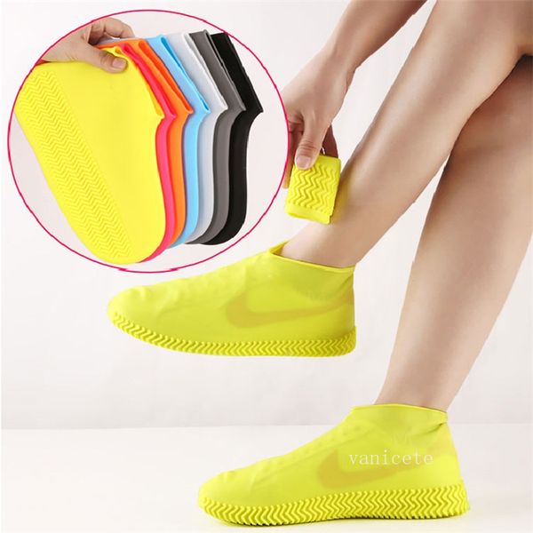 Couvre-chaussures imperméables couvre-chaussures en silicone unisexe chaussures protecteurs pluies intérieur extérieur jours de pluie réutilisables couvre-chaussures de pluieZC927