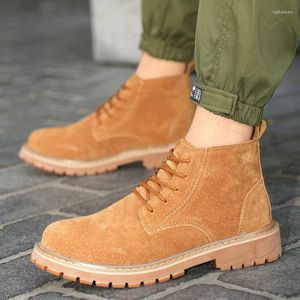 Boots Cow Suede Winter Mens Vintage Travail Ankle Fashion Lace-Up Casual Mandmade Quality British Styl Desert