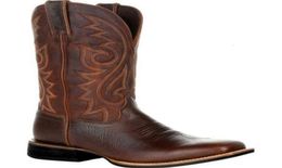 Boots Cowboy noir brun faux cuir hiver rétro Men femmes laarzen née dans l'ouest unisexe grosse chaussure 48shoes5332412