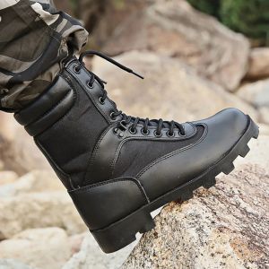 Botas CQB.WAT BAJOS BOTAS Tácticas Boots de hombre transpirable Combate portátil Combate Negro Black Jiple Jungle Boots ZD030