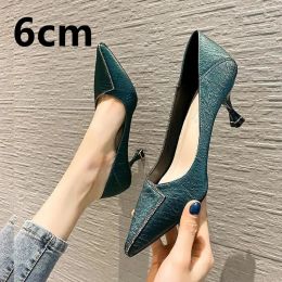 Boots Cresfimix Zapatos Dama Fomes Fashion Sweet Green Pu Leather High Heel pour Night Club Party Lady Classic Office Pumps A6153