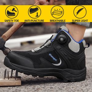 Laarzen cungel heren werkveiligheidsschoenen ademen constructie beschermende schoenen staal teen antismashing niet -slip zandbestendige schoenen