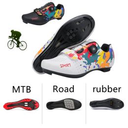 Boots Cycling Sneaker Mtb Bicycle Flat Chaussures Men de montagne Bélos Route Route Speelles Footwear Bilking Femme Sport Sapatos de Ciclismo