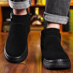 Bottes Design hiver hommes neige noir résistant au froid doux mode mâle cheville confortable chaud laine chaussures de haute qualité