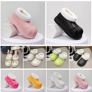 Botas diseñador encantador pelo cordero corto para mujeres hombres cálidos zapatos de invierno blanco marrón negro rosa al aire libre felpa cómoda algodón mujer zapatillas EUR 53 Comtable