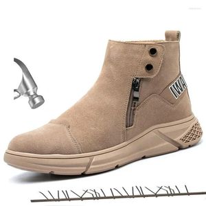 Bottes Designer Chaussures Hommes Soudage Électrique Travail Sécurité Anti-Crevaison Indestructible Bout En Acier