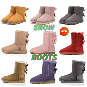 designer laarzen dames ugglie australië sneeuw mini laarsjes Meisje klassieke sneeuwlaars pluche halve enkel volledige vacht pluizige muilezels warme laarsjes bottes maat 35-43