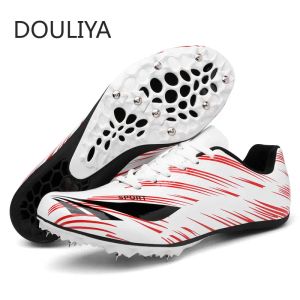 Boots Douliya Men Chaussures d'athlétisme Men Spikes Running Sprint Sneakers Femmes Athletic Long Jump Sport Chaussures Suivi Professionnel