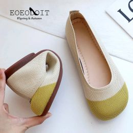 Botas Eoeodoit ESPADRILLE Autumn Bandits Flats zapatos Mujeres Mujer Moccasin Square Toe Slip Poasters Flat Poschwork Snakers