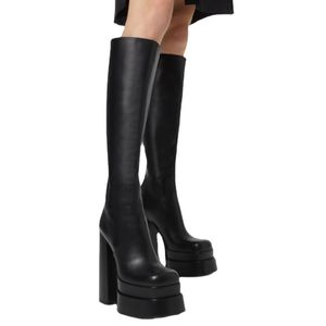 Boots European and American Runway Catwalk -platform Ultrahigh Heel Knee High Waterproof Fashion Women's 230818