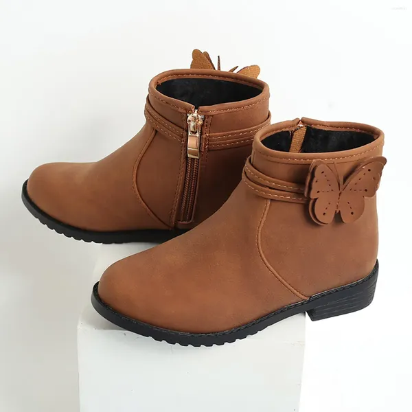 Botas Extra Anchas Nieve Altas Para Bebé Niña Niñas Gamuza Zapatos Con Luz Para Niños Pequeños Tamaño 5