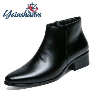 Laarzen mode 861 volwassene mannelijke echte zakelijke schoenen klassieke casual lederen laars heren stijl 231018 a a