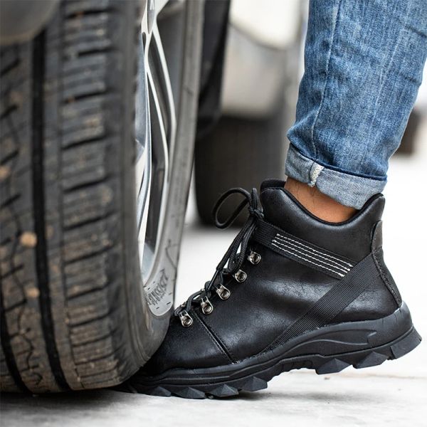 Boots Fashion Antistatic Femmes Steel Toots Boots Industrial Construction Worker Punctureproof Sneakers Antismash Mens Safety Shoes