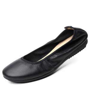 Laarzen modemerk dames schoenen lederen ballerina ballet flats opvouwbare en draagbare reis zwangere schoenen voor bruids bruiloft