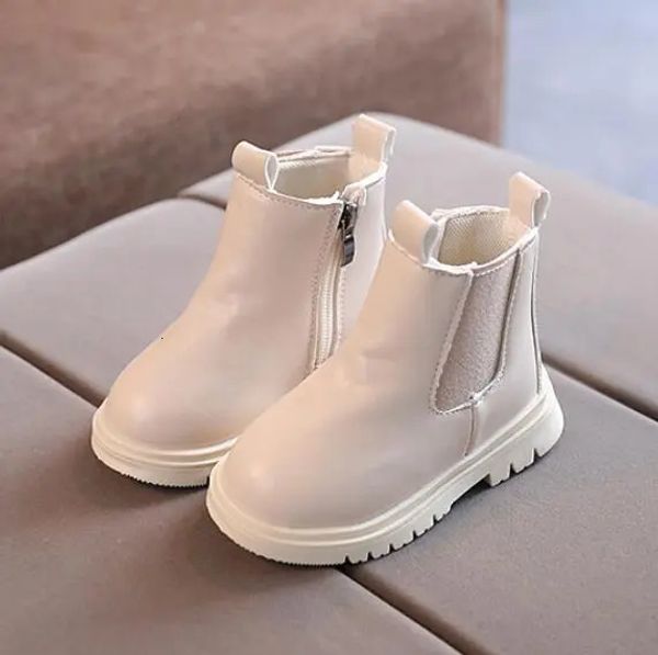 Stivali Moda Stivali per bambini Stivali in pelle PU Scarpe invernali per bambini Principessa Ragazze Antiscivolo Scaldapiedi Stivali da neve 1-10 anni 230927